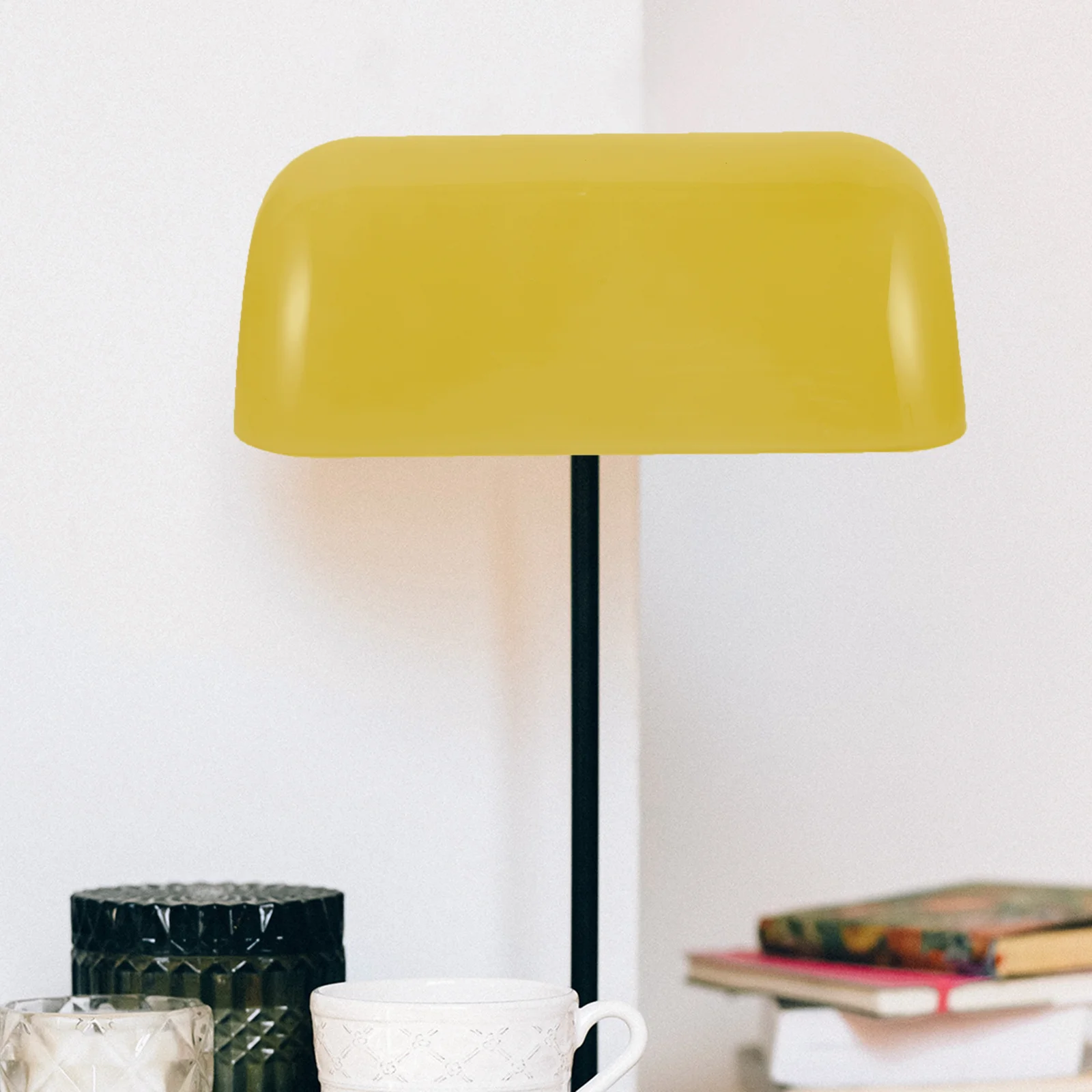 

1 Piece Glass Lampshade for Desk Lamp Vintage Bankers Lampshade Replacement Cover Decorative Table Light Shade Home Hotel Decor