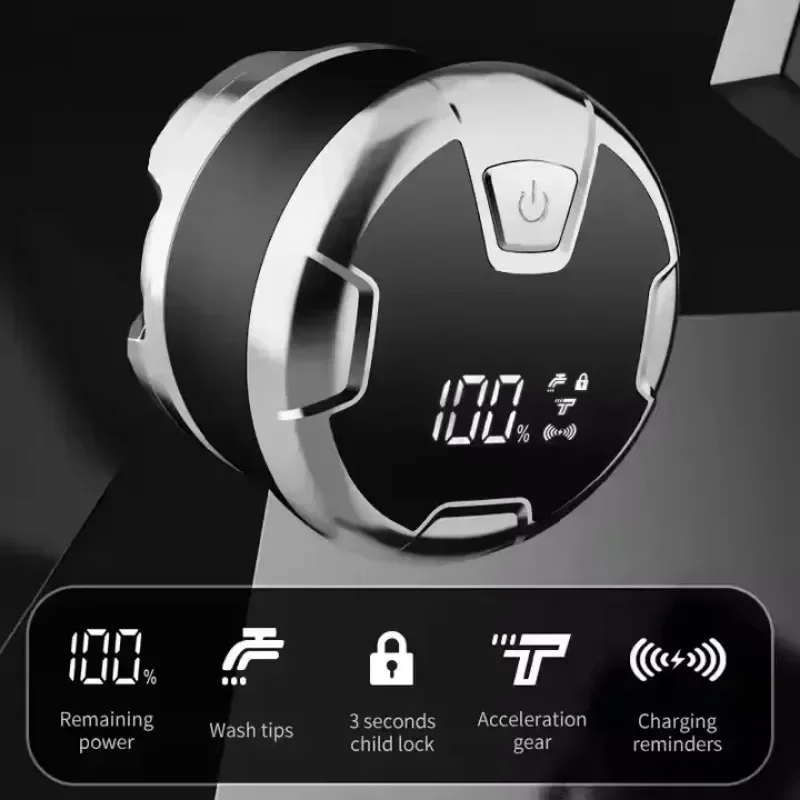 Barbeadores de cabeça para homens carecas, barbeadores de cabeça careca magnéticos 5D, motor de alta velocidade de 10000 RPM para barbear rápido, barbeador de caveira à prova d'água