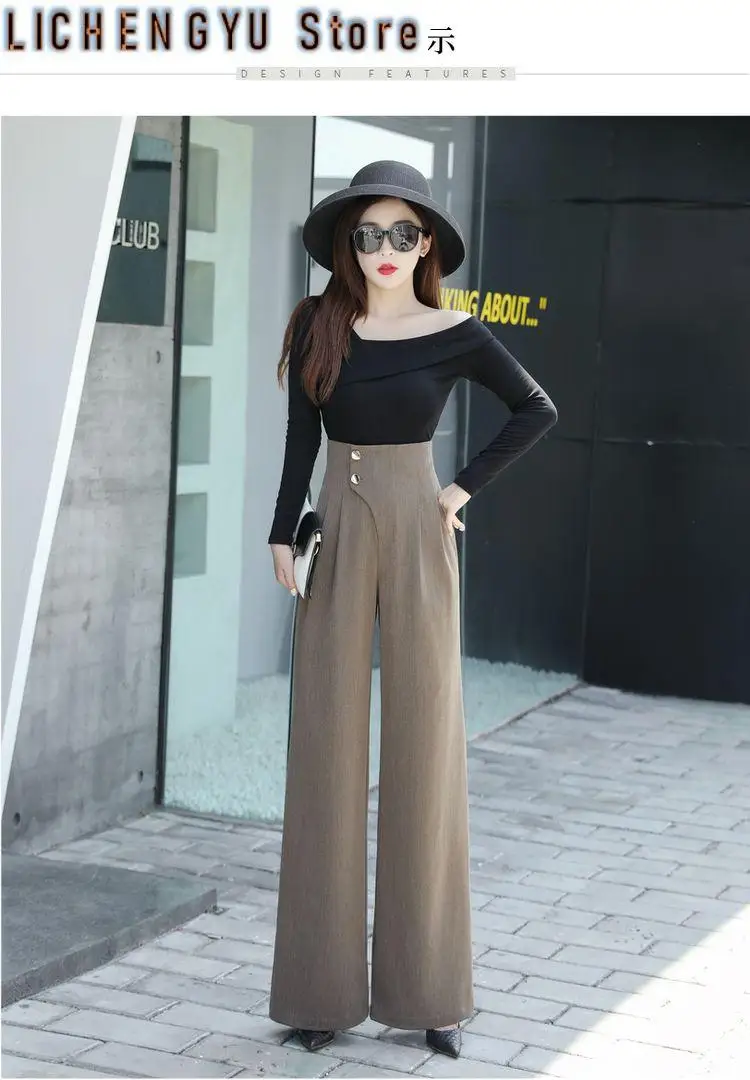 New Loribindwood The Spring Long Pants with Loose Drape Full Matching Straight Leg Pants for Women pantalones mujer