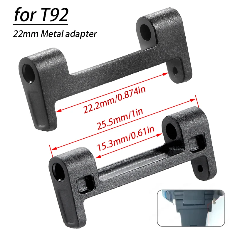 T92 스마트 시계 스트랩에 대 한 2pcs 시계 밴드 어댑터 커넥터 블랙 금속 팔찌 커넥터 범용 교체 액세서리