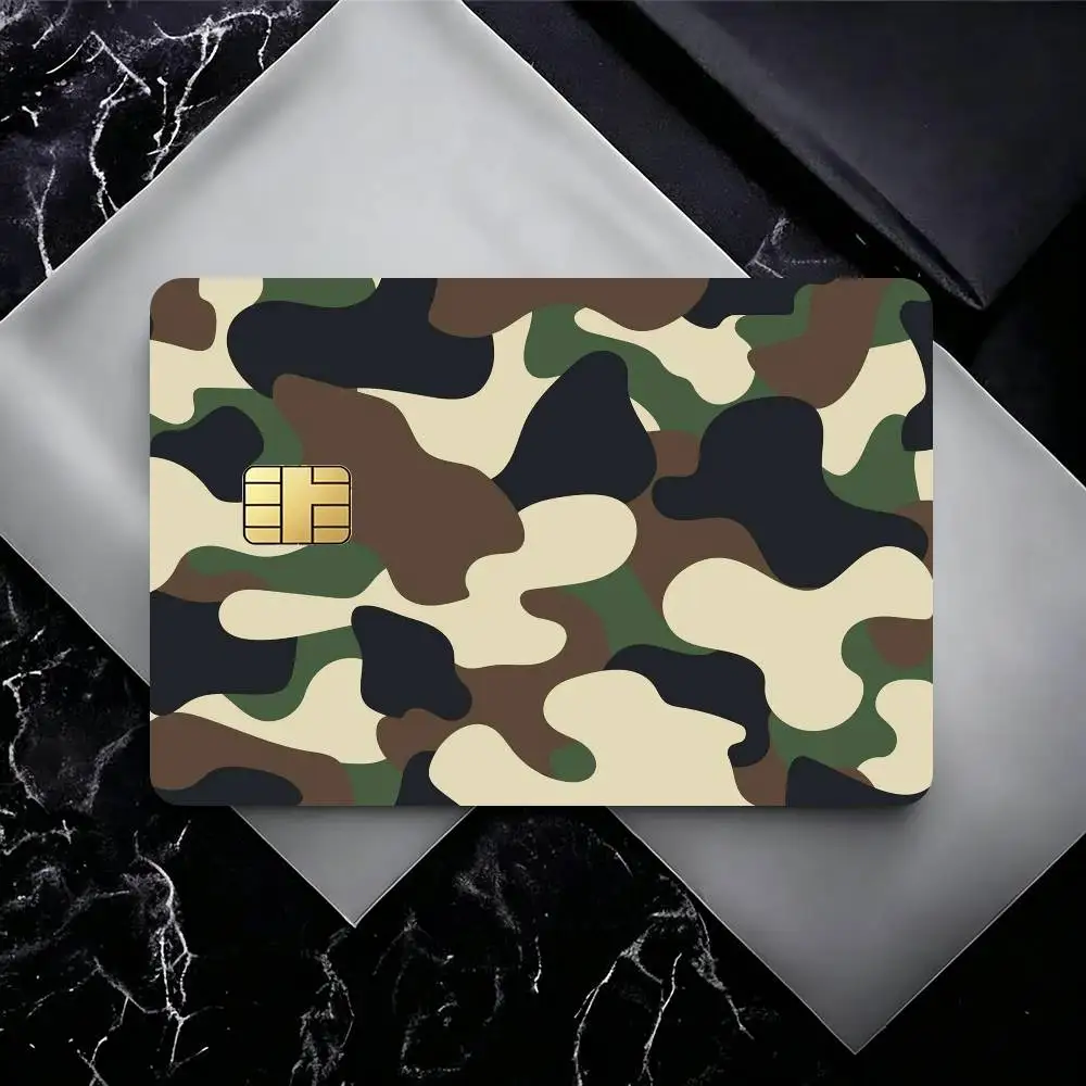 Camo Credit Decorative  Anime Credit Card Skin Stickers For Bank Card Bus Metro Card Sticker Waterproof Women