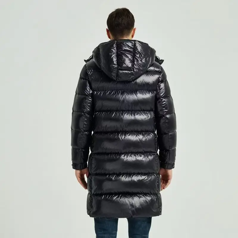 2025 nuovo arrivo inverno 90% piuma d'anatra bianca giacche con cappuccio da uomo, cappotto caldo e spesso da uomo, AL001