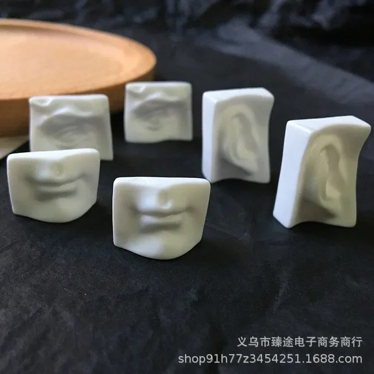 5pcs abstract stereoscopic face, ears, eyes and mouth Flat Back Resin Cabochons Scrapbooking DIY Jewelry Craft Accessories