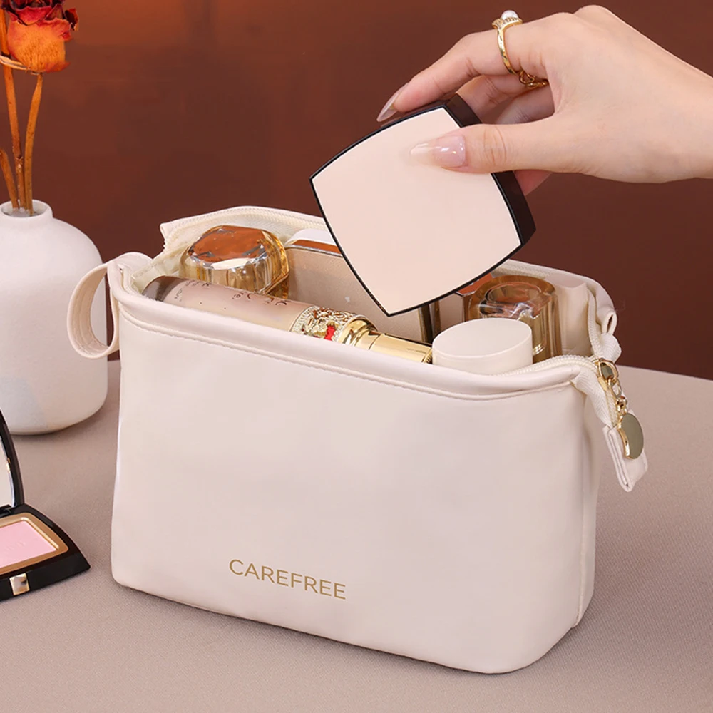 

PU Tote Makeup Bags Large Capacity Pouch Travel Luxury Toiletry Bag Skincare Organizer Women's Necessaire Women's Cosmetic Bags