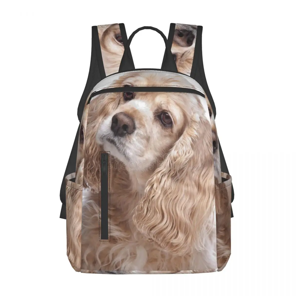 

American Cocker Spaniel Dog Animal Backpack Daypack Large Capacity Children BookBag School Bag Shoulder Bags for Men Women