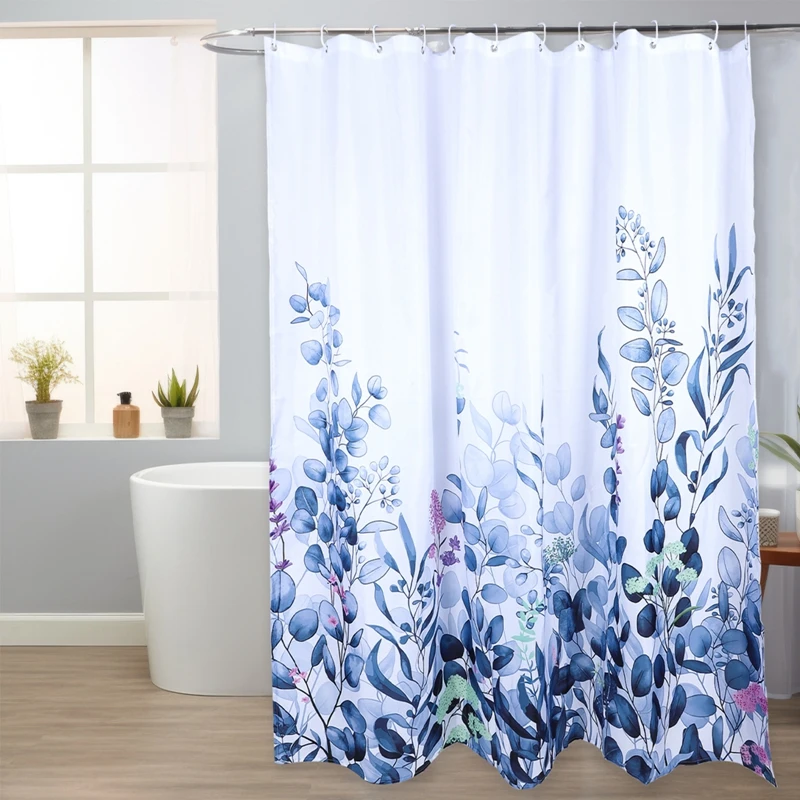 180x180cm Waterproof Flower Shower Curtain Set Plant Bathroom Decor Home Bathroom Curtain Bathroom Curtain With Hook