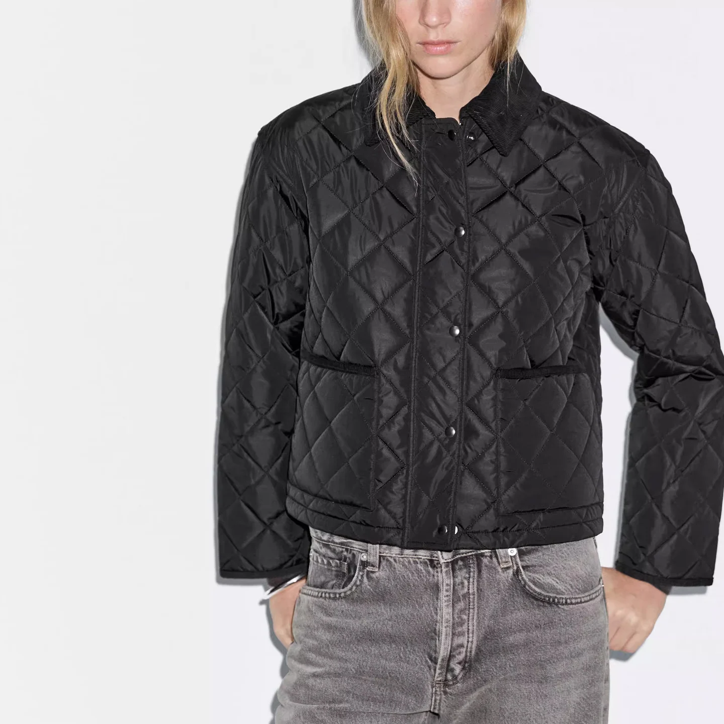 Chaleco Jaet de algodón para mujer, ropa de otoño, cuello de pana a cuadros, longitud ortopé, cierre de un solo botón, Color puro, novedad de 2025