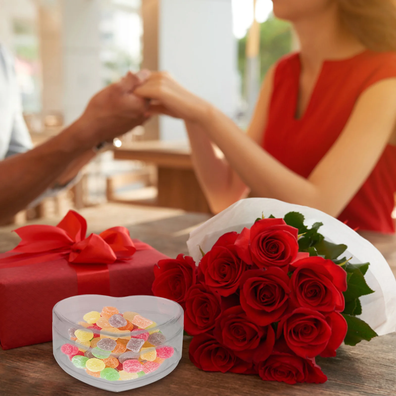 

10pcs Heart Shaped Jewelry Storage Boxes Romantic Gift Containers Valentine Present Case C y Holder Party Favor Boxes