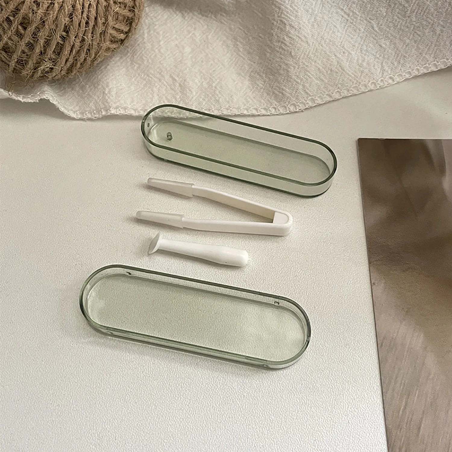 1 Set Portable Contact Lens Inserted Remover With Color Tweezers Suction Stick Clip Eyes Care Lens Wear Tools Kit