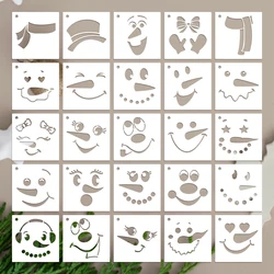 YOMDID 25PCS Festival Decoration DIY Stencil Template Multi Expression Graffiti Drawing Molds Lovely Celebrate Lamp Decoration