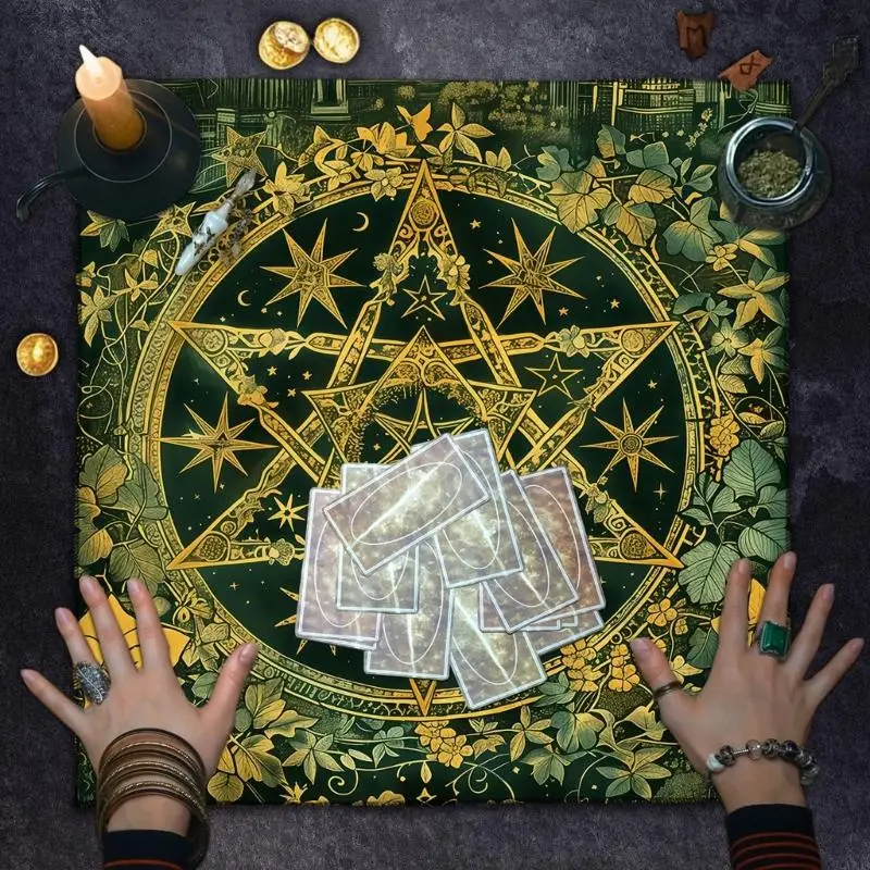 

Multifuntional Velvets Tarots Tablecloth Soft Long Wearing Fabric Altar Cloth A70D