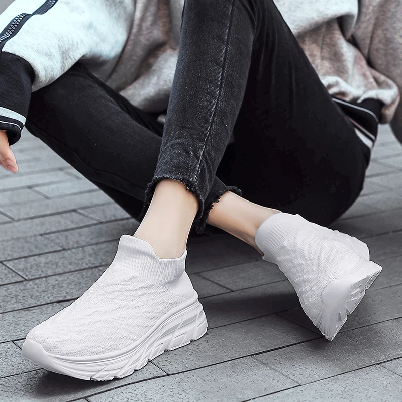 

Men's Sneakers Summer Tennis Platform Mesh Sports Plus Size Women's Outdoor Walking New Thick Soled Breathable Vulcanized Shoes