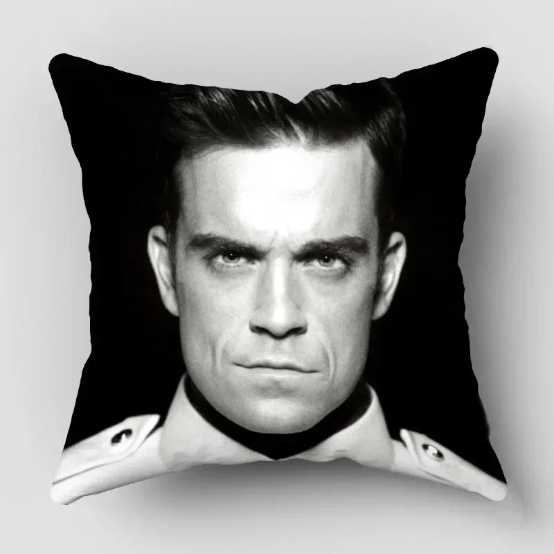 New Robbie Williams Pillow Cover Bedroom Home Office Decorative Pillowcase Square Zipper Pillow case Satin Soft Cover