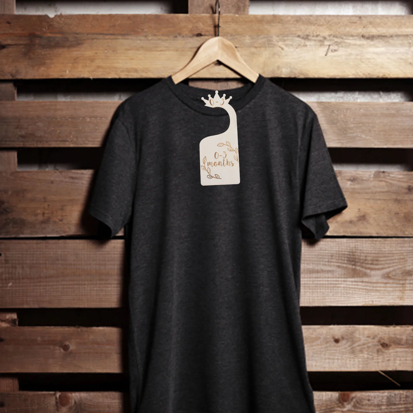 

1Set Clothes Size Dividers Wooden Closet Organizer Wardrobe Divider Monthly Clothing Organizer