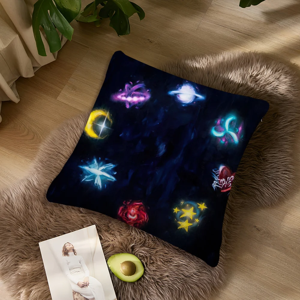 Sänger S-Saiko S-Sakuras Kissenbezug, Wohnzimmer, Akzent, Couch, Rückenstütze, quadratisch, Lounge, erholsamer Nickerchenbegleiter ﻿ – Detail 2