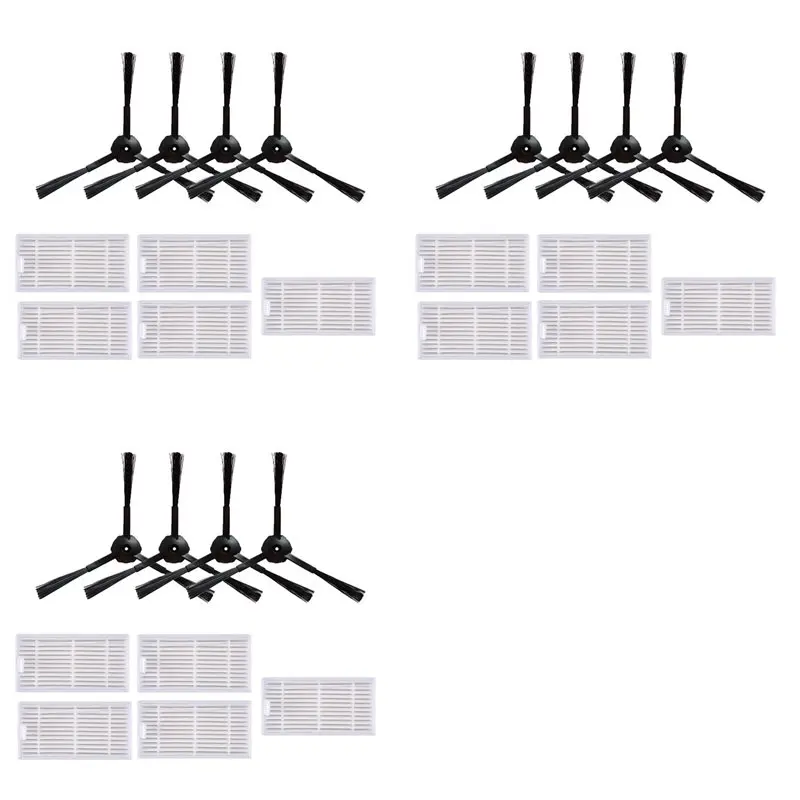 A25U 3 Set Sponge Hepa Filter Side Brush Robot Vacuum Cleaner Parts For Ilife V55 V50 V5 V5S V3 V3S V50 Pro X5 Accessories