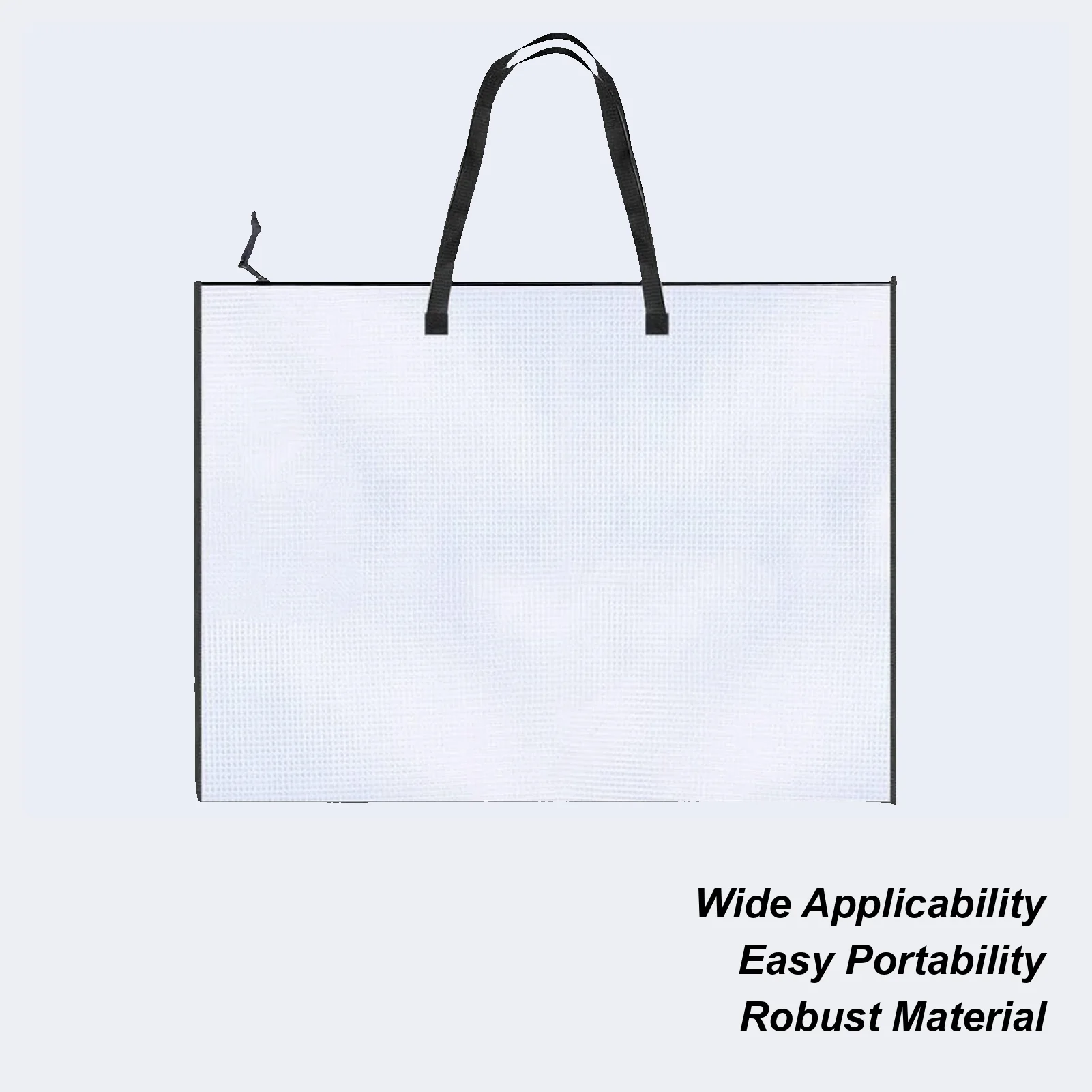 19 x 25 Inch Art Bag Art Storage Bag with Handle and Zipper Portable Clear Artwork Organizer for Travel Camping Photograph