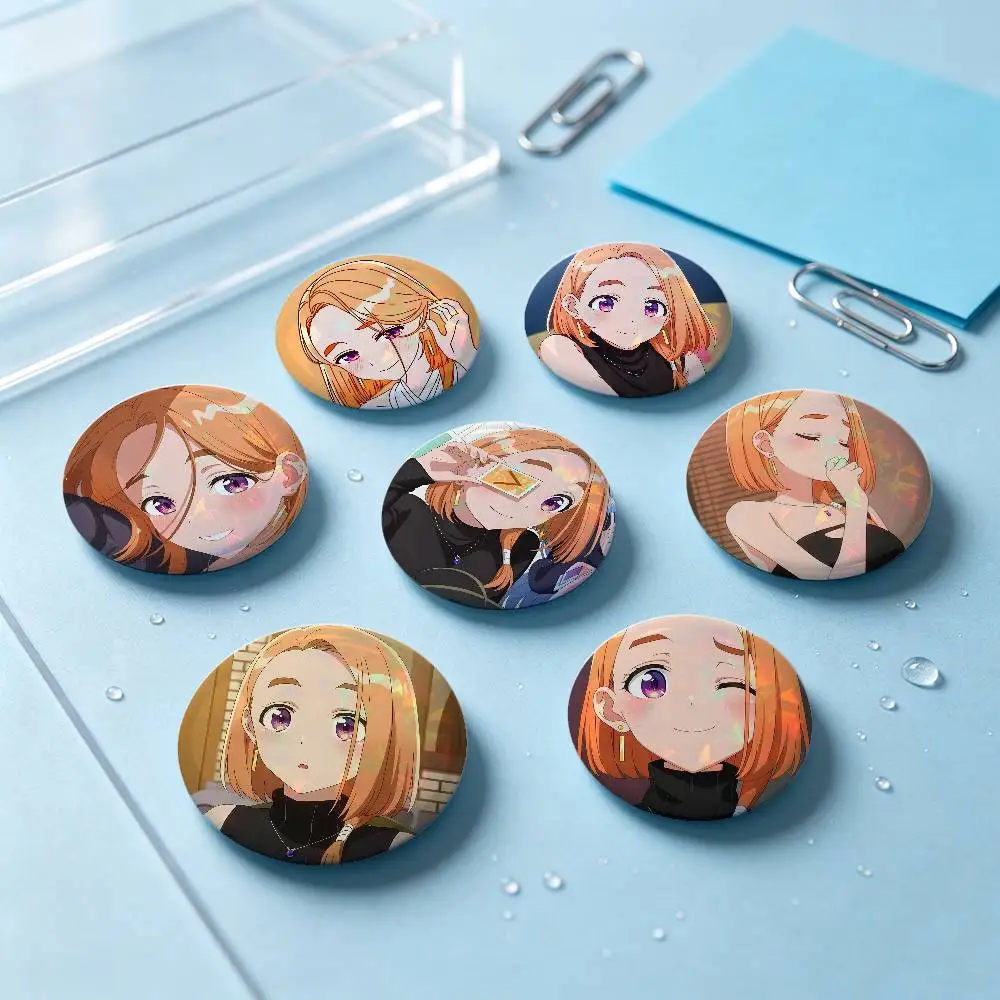 Shiunji Banri Anime Figure Badges 25 32 44 58 75 Mm Round Cosplay Pin Bag Decor Fans Collect Friends Gifts Brooch Souvenir