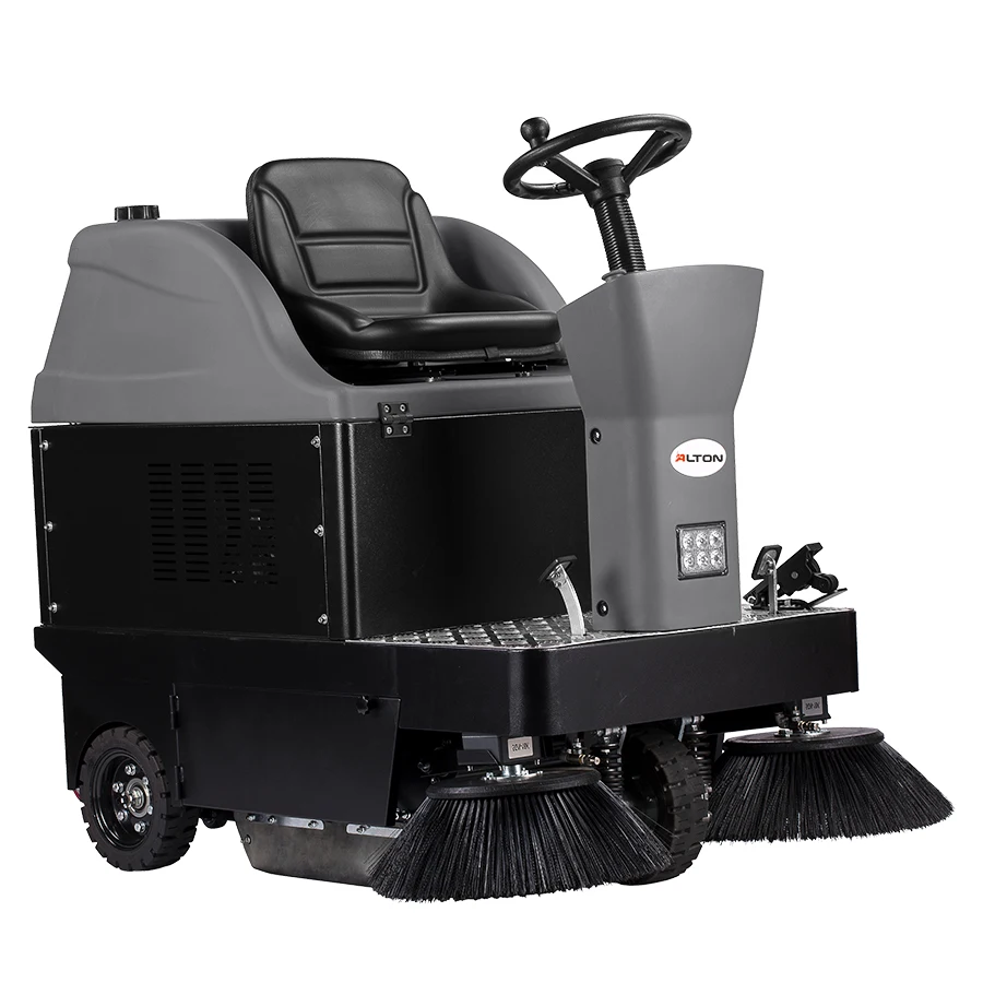 S1250  Industrial Floor Cleaning Equipment Machine Heavy   Vacuum Cleaner Ride on Electric Road Street Sweeper WIth Battery