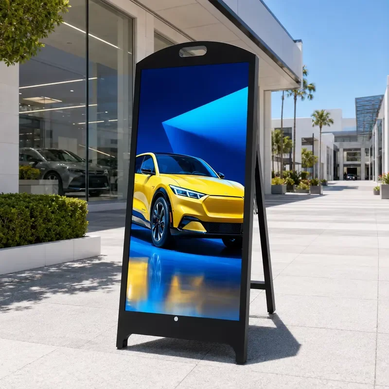Sunlight Readable P2.5 Outdoor LED Screen IP65 Weatherproof Standalone Floor Stand Digital Signage Kiosk for Business