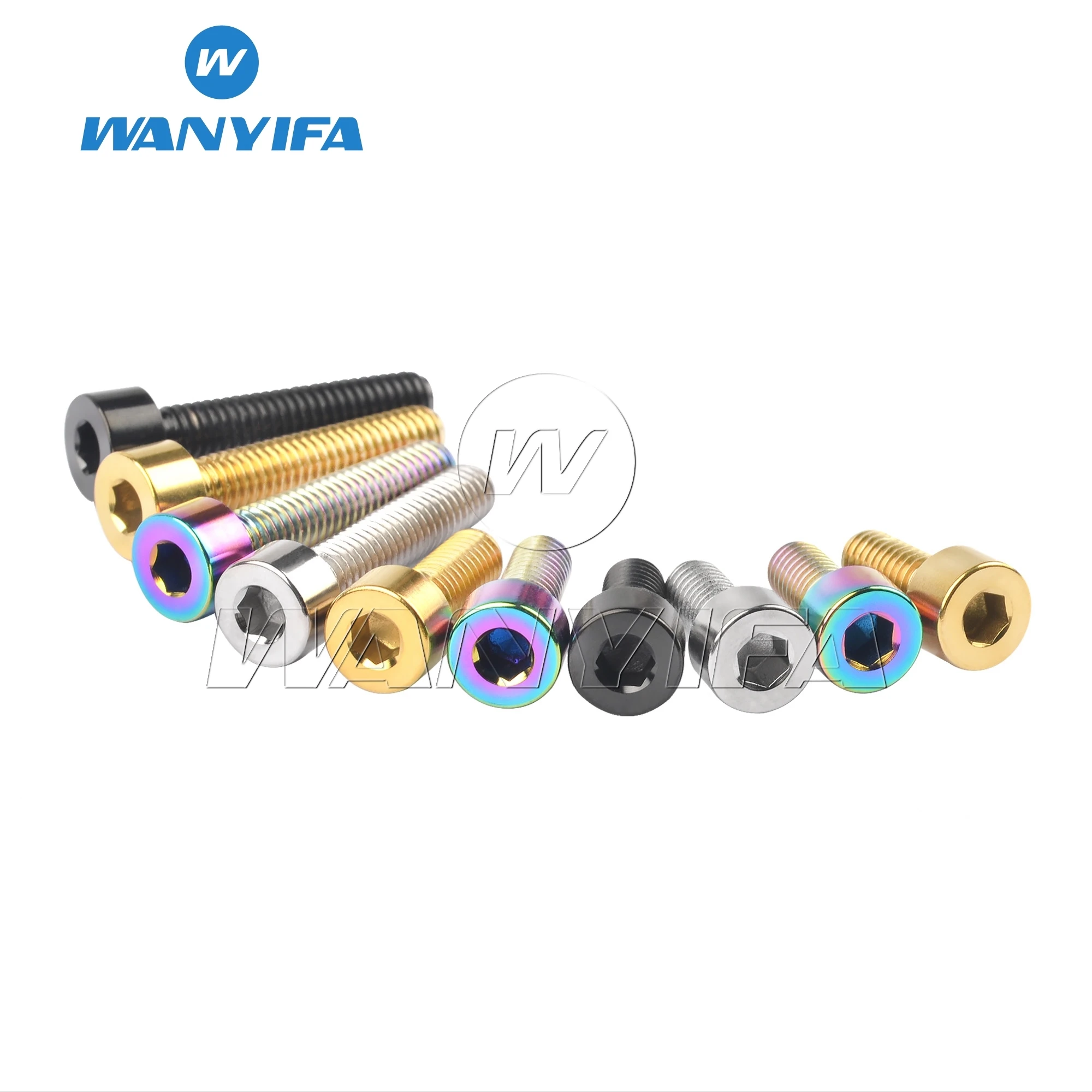 Wanyifa Titanium Bolt M4x10/12/15/20mm Allen Key Socket Square Head Screws Bicycle Ti Fastener