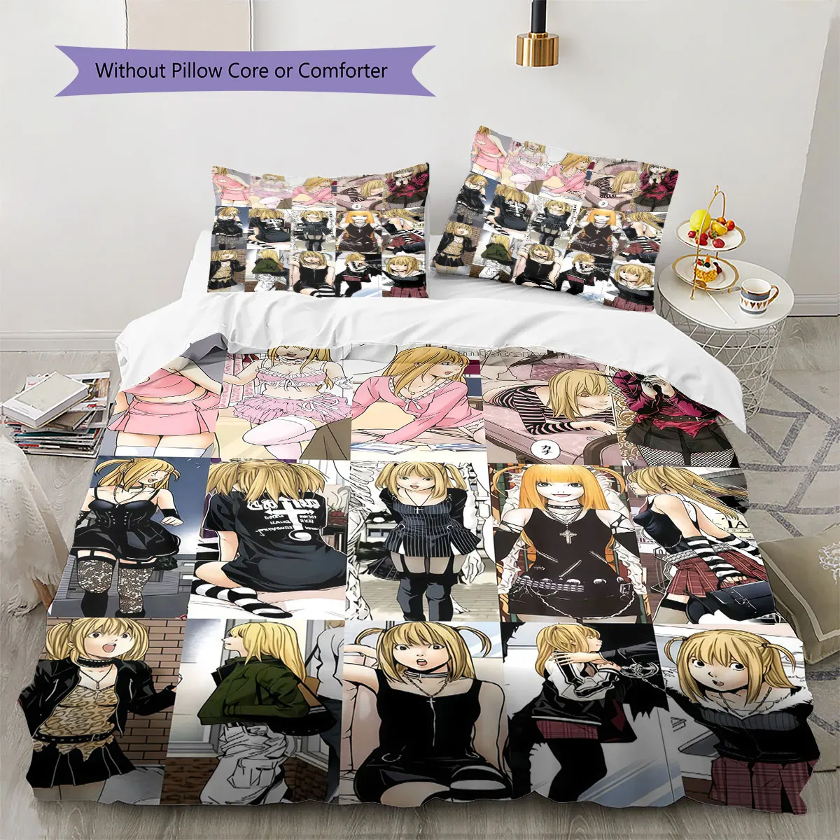 Death Note Soft Duvet Cover Children's Bedding Set,Extra Large Size Halloween Gifts Various Sizes Available -HE9