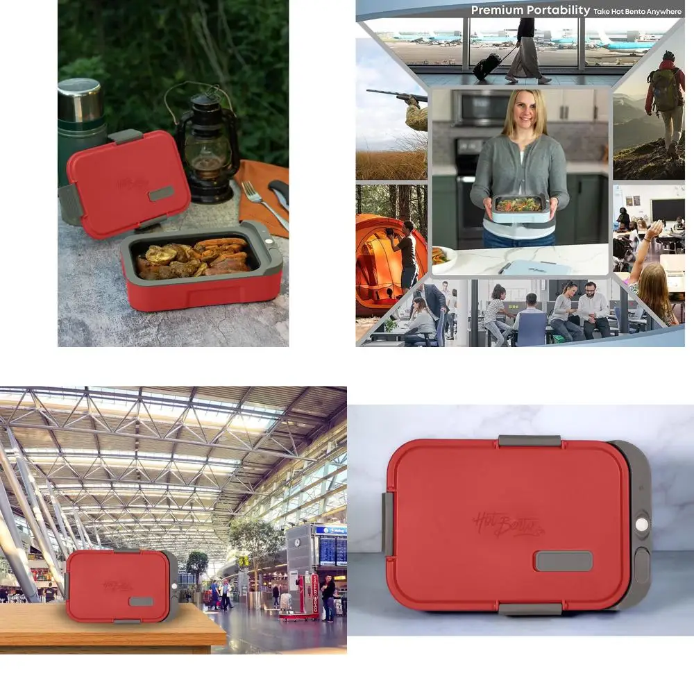 

Portable Battery-Powered Lunch Box and Food Warmer for Office, Travel, Outdoors, and Kitchen Meal Prep