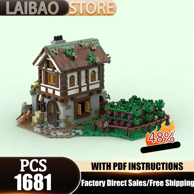 Medieval Castle Model Moc Building Bricks Medieval vineyards Technology Modular Blocks Gifts Christmas Toys DIY Sets Assembly