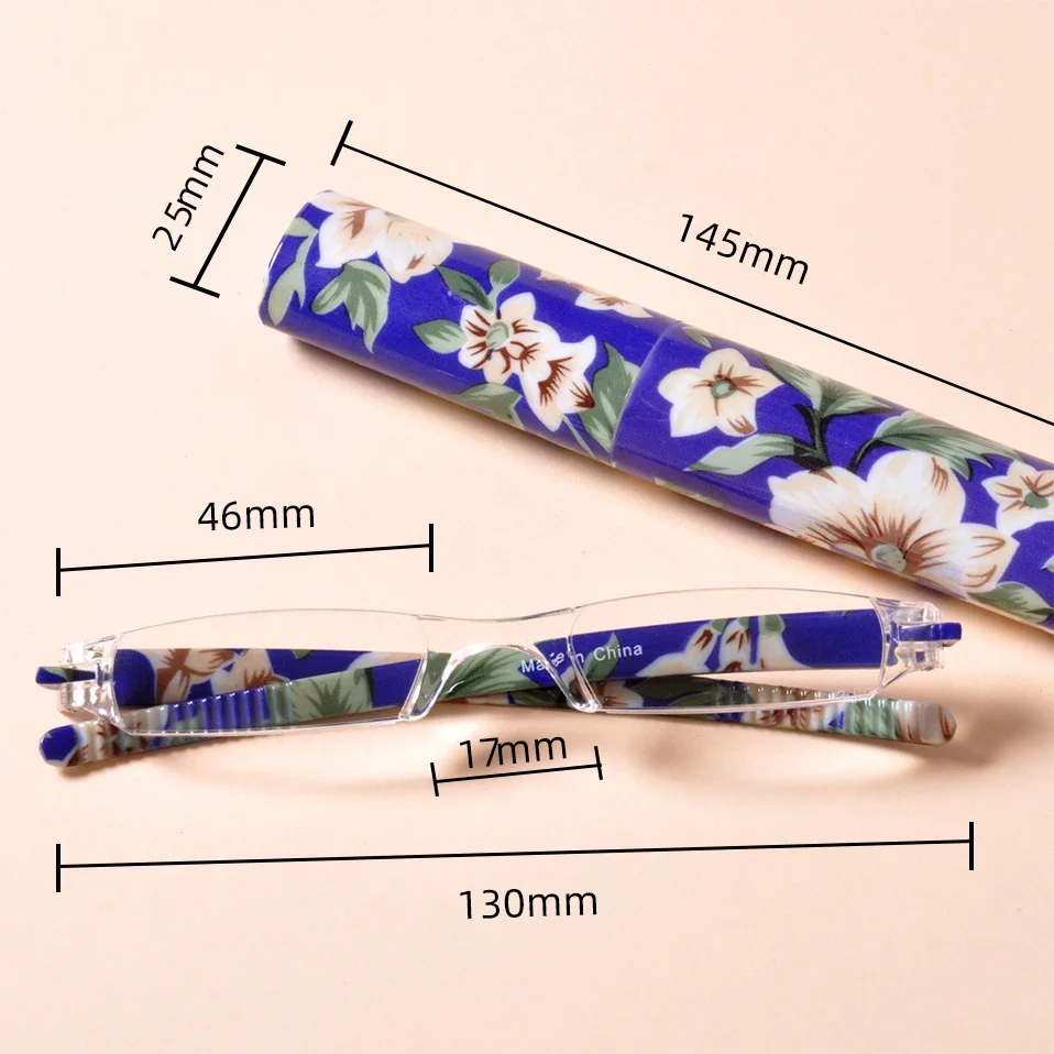 MEESHOW Reading Glasses Fashion Small Slim Portable Pen Men Women Rimless Lightweight GlassesMutlicolor R1001