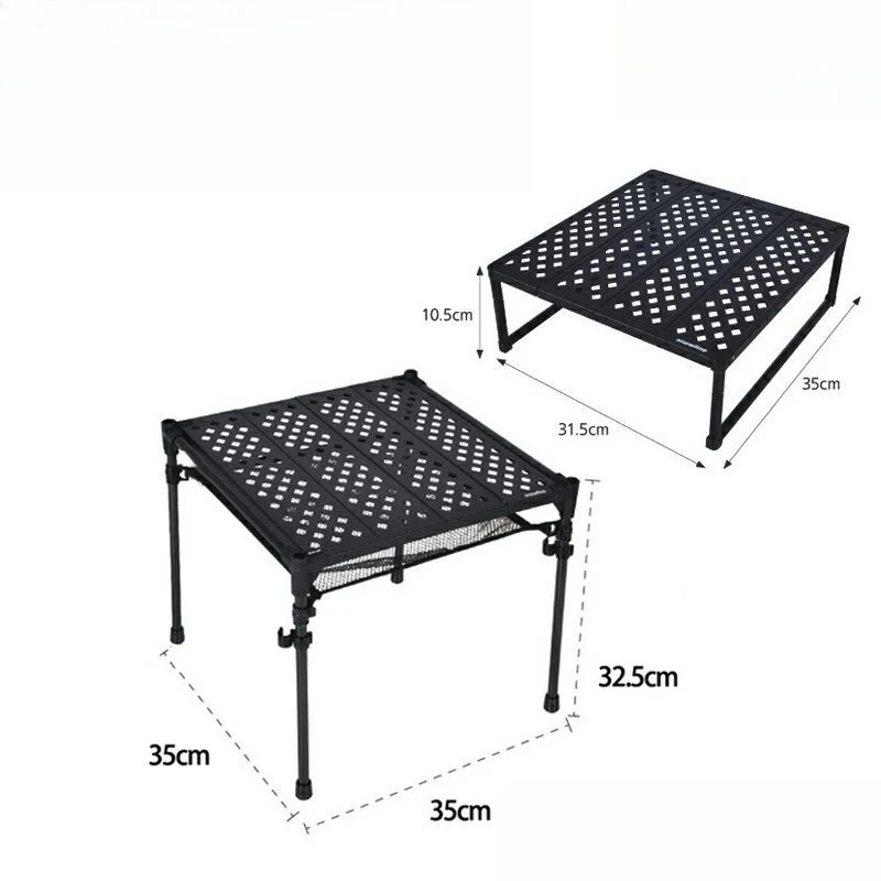 Carbon fiber Rubik's cube table, outdoor hiking folding table storage