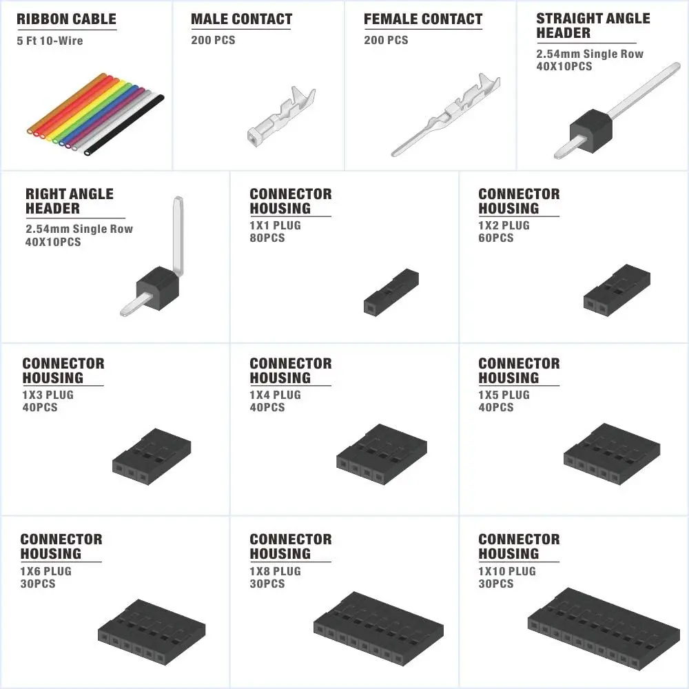 SN-58B 1550 pz Dupont crimpatura strumento pinze terminale ghiera crimpatrice filo strumento manuale Set terminali morsetto strumento Kit