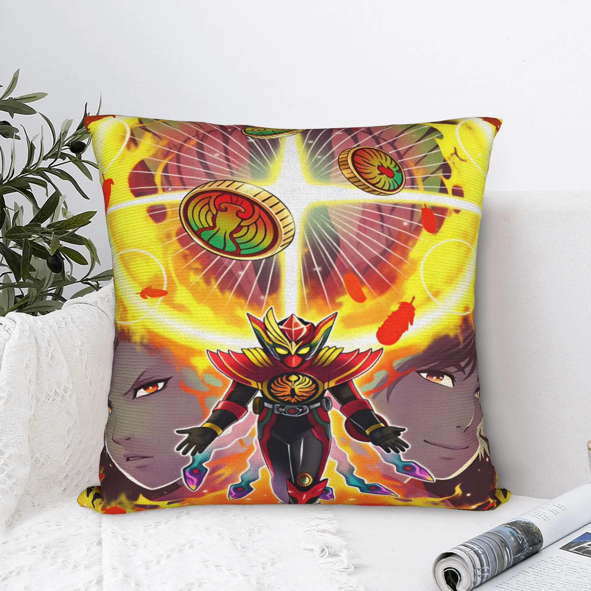 Kamen Riders Pillow Cover  Comfy Cushion Cover Cute Funny Pillow Case For Chair Sofa Home Decor
