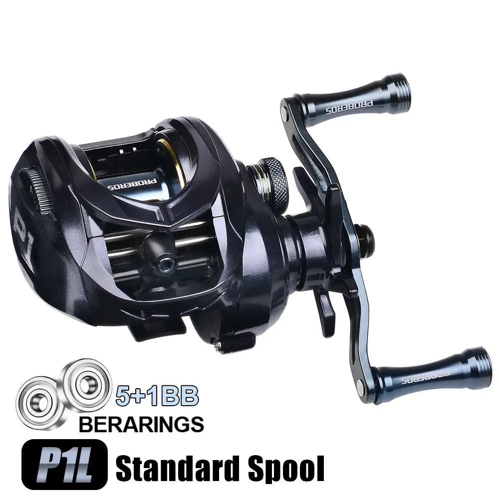 Baitcasting Reel 8kg Drag Bait Casting Reels 7.2:1 Metal Left/Right hand 5+1BB Fishing Reel