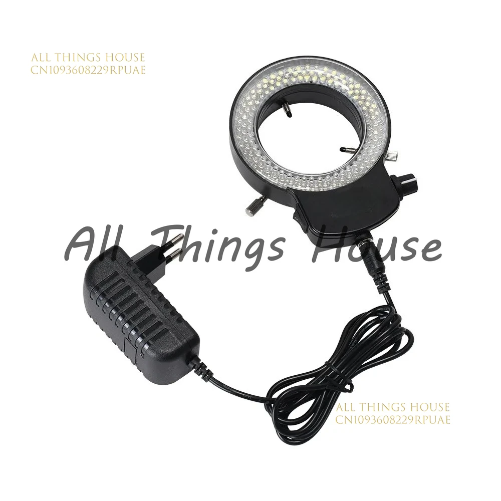 قابل للتعديل مصدر ضوء المجهر LED مصباح مصمم على شكل حلقة مصدر الضوء الصناعي 144 حبيبات مصباح مستديرة متفاوتة الأحجام 63 مللي متر MIC-209 الظل الشفاف بالكامل #1
