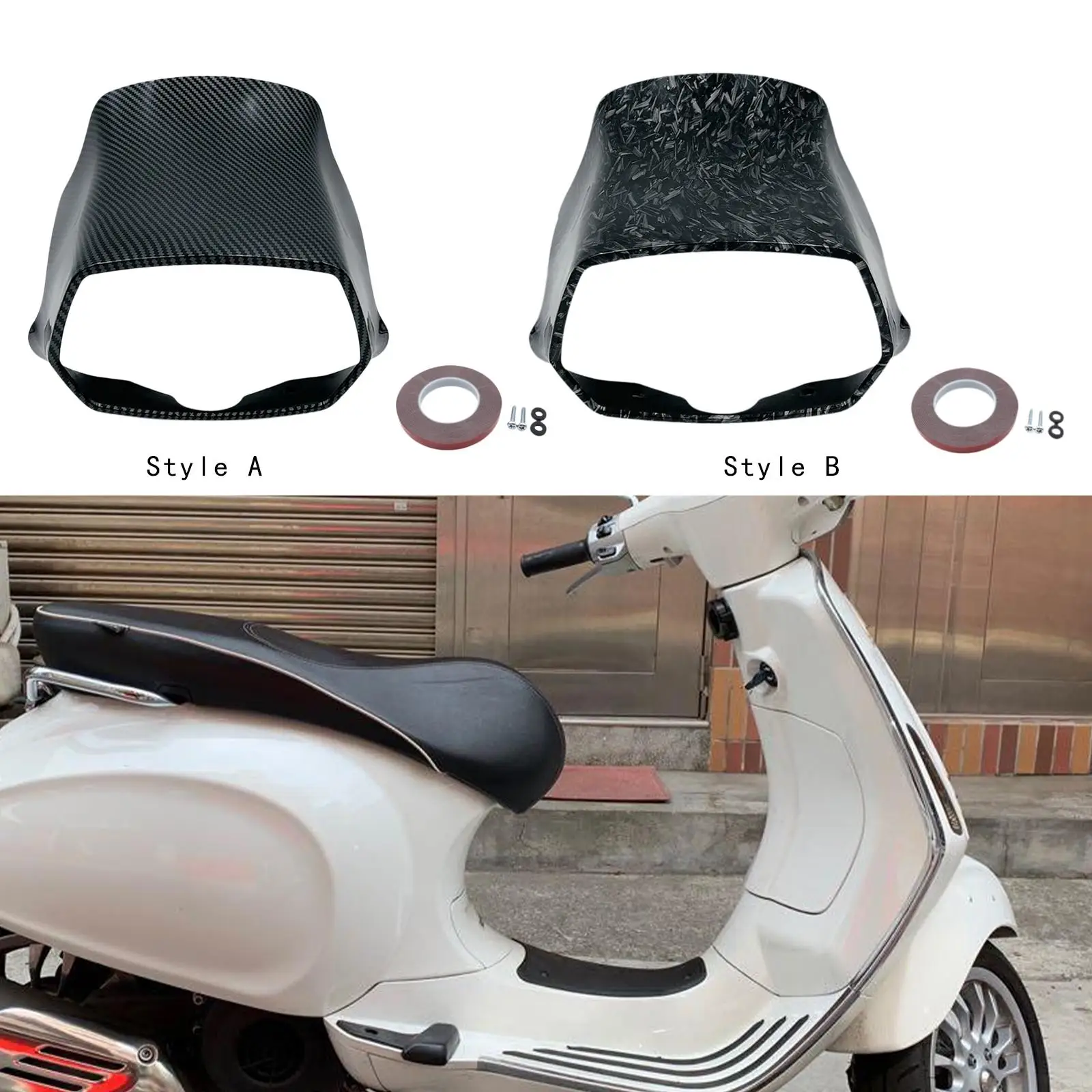 

Motorcycle Headlight Fairing Cover Easy to Install Practical Spare Parts Accessories Replace for Vespa Sprint 50 125 150