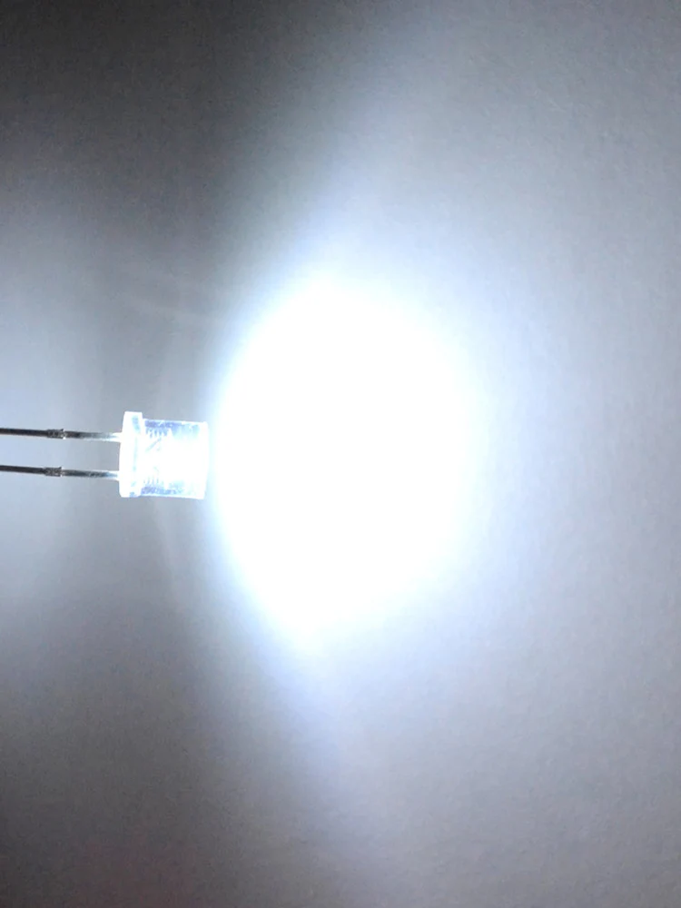 10/100X Min F5 5mm Flat Top White Pink Yellow Blue Wide Angle Light Diode Water Clear LED Bead Ultra Bright Bulb Emitting Lamp — zdjęcie 2