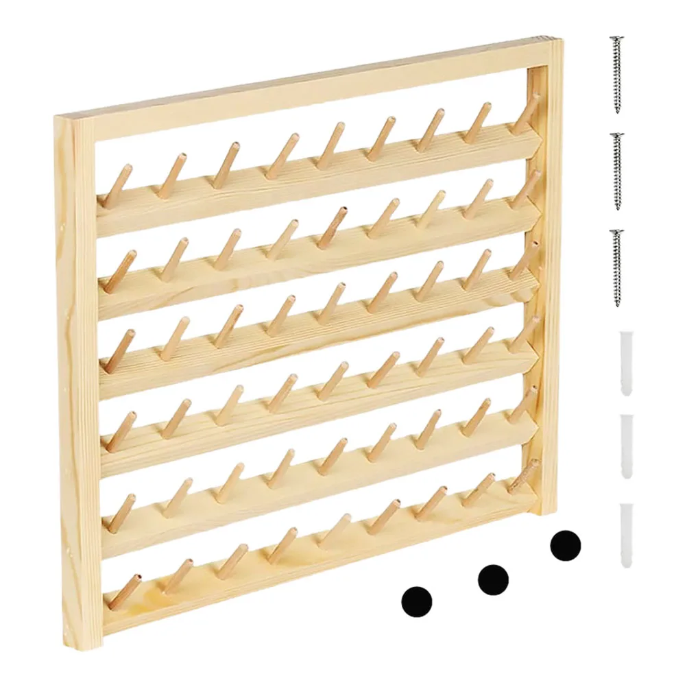 

Wooden Thread Spool Holder Rack Embroidery Yarn Dispenser Braid St Storage ganizer Sewing Tool Accessory Practical Functional