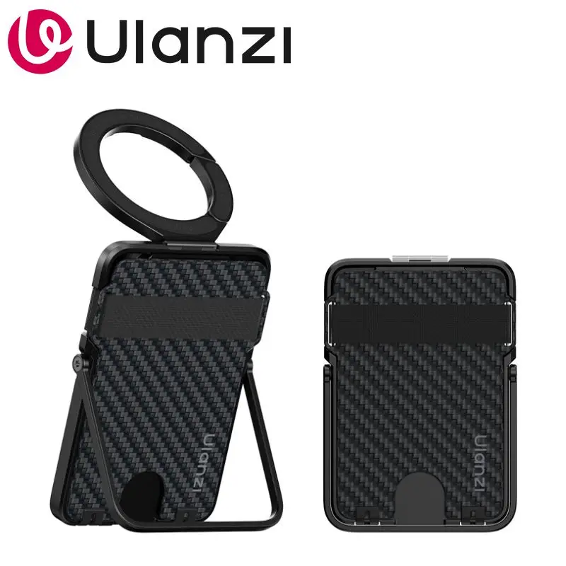 

Магнитный держатель для карт Ulanzi ML25 MagLock с двусторонними магнитами и панелью из углеродного волокна для телефонов MagSafe, для повседневного использования