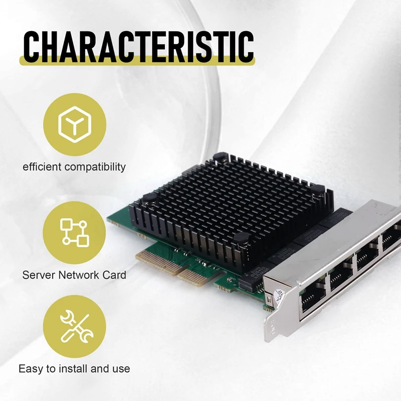 3X PCIE X4 2.5G جيجابت بطاقة الشبكة RTL8125B 4 منافذ إيثرنت بطاقة الشبكة خادم سطح المكتب بطاقة الشبكة