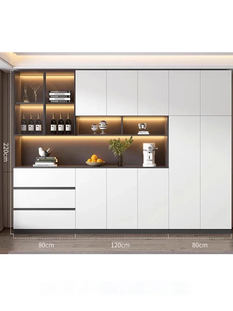 Simple Wood Wine Cabinet Display With Glass Door Exhibition Storage Wine Rack Model Display Case Vitrinas Wine Cabinet Furniture