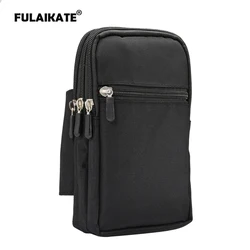 FULAIKATE 7 inch Universal Waist Bag for Samsung Galaxy S24 Ultra Note20 Climbing Portable Case for Huawei P10 4 Grid Pocket Bag