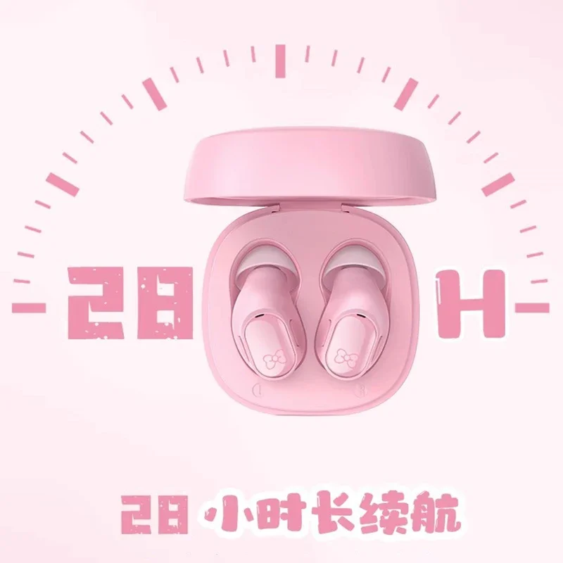 Sanrio Co-branded Bluetooth Headset Anime Kuromi Active Noise Cancelling Long Battery Life High Sound Quality Girls' Headphones