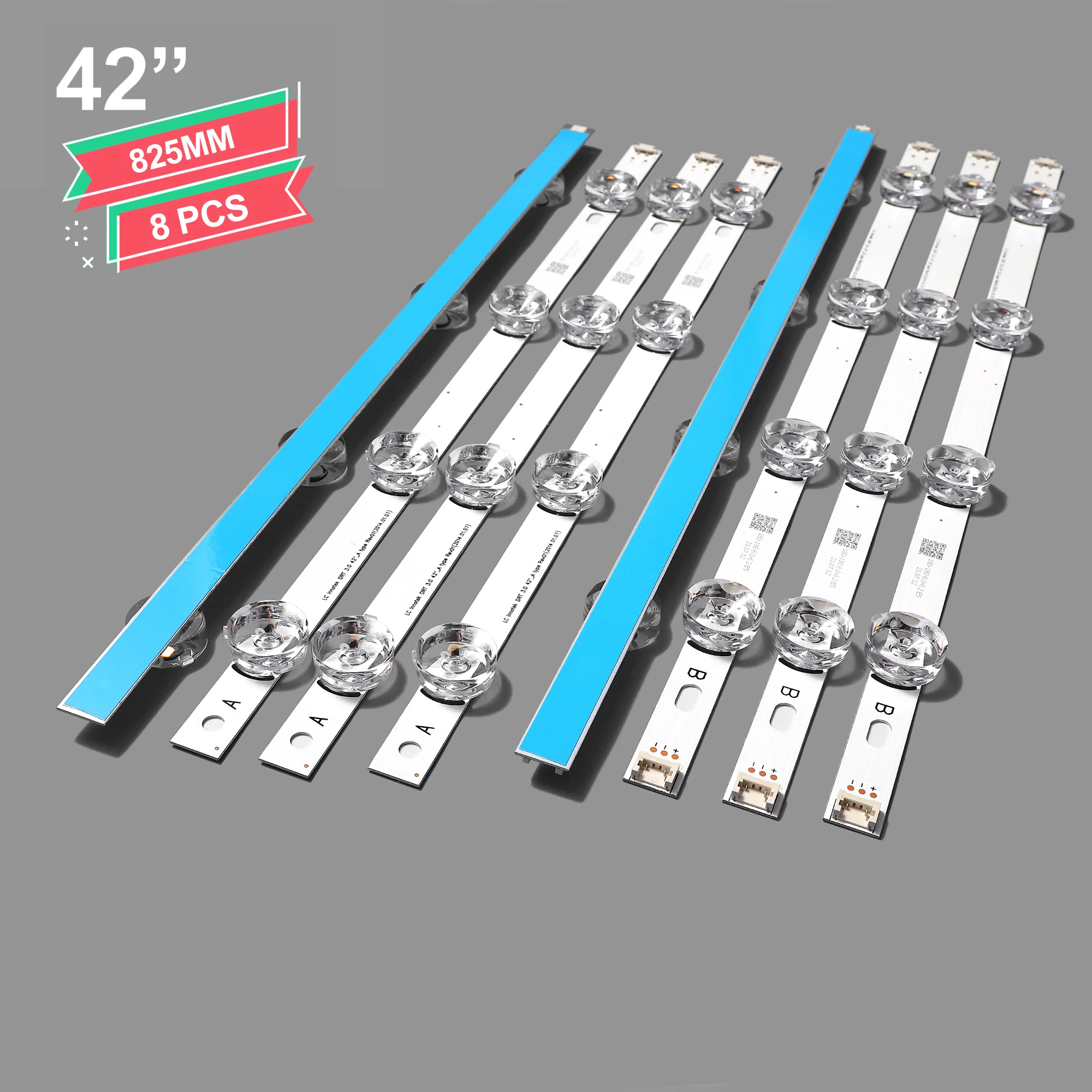 New 8pcs/set LED strip Replacement for LiG LC420DUE 42LB5500 42LB5800 42LB560 INNOTEK DRT 3.0 42inch A B 6916L-1710B 6916L-1709B