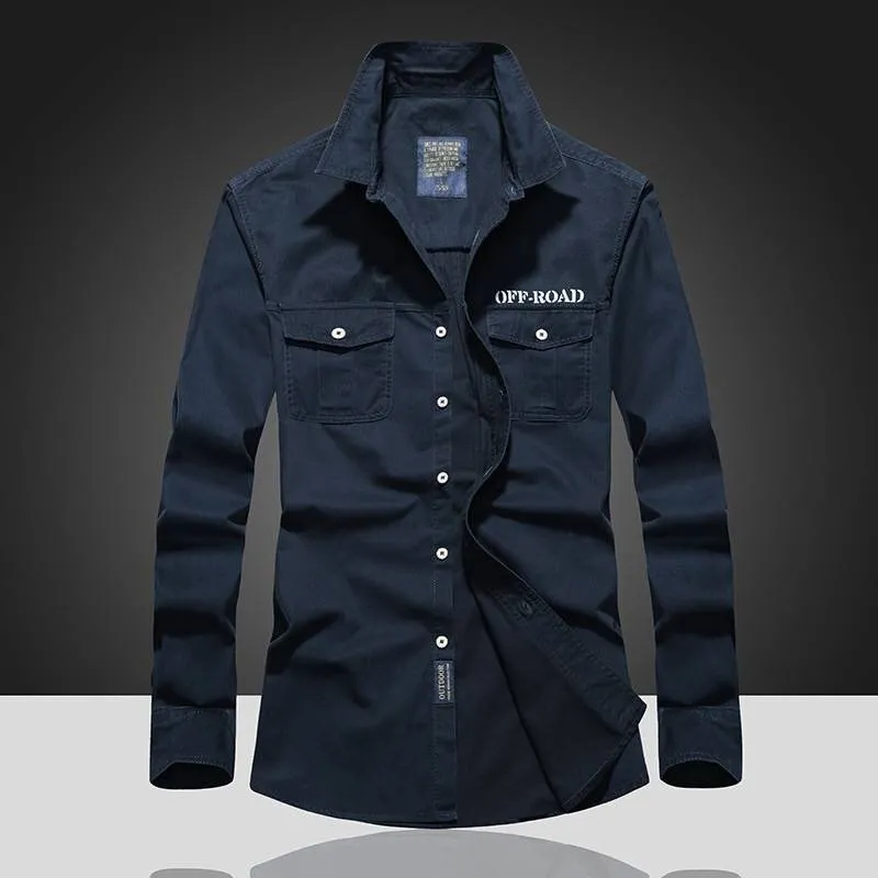 

Autumn Men's Cotton Long Sleeve Shirt Large Size Spring Thickened PU Leather Loose Fit Cleanfit Style Pure Color Casual Shirt