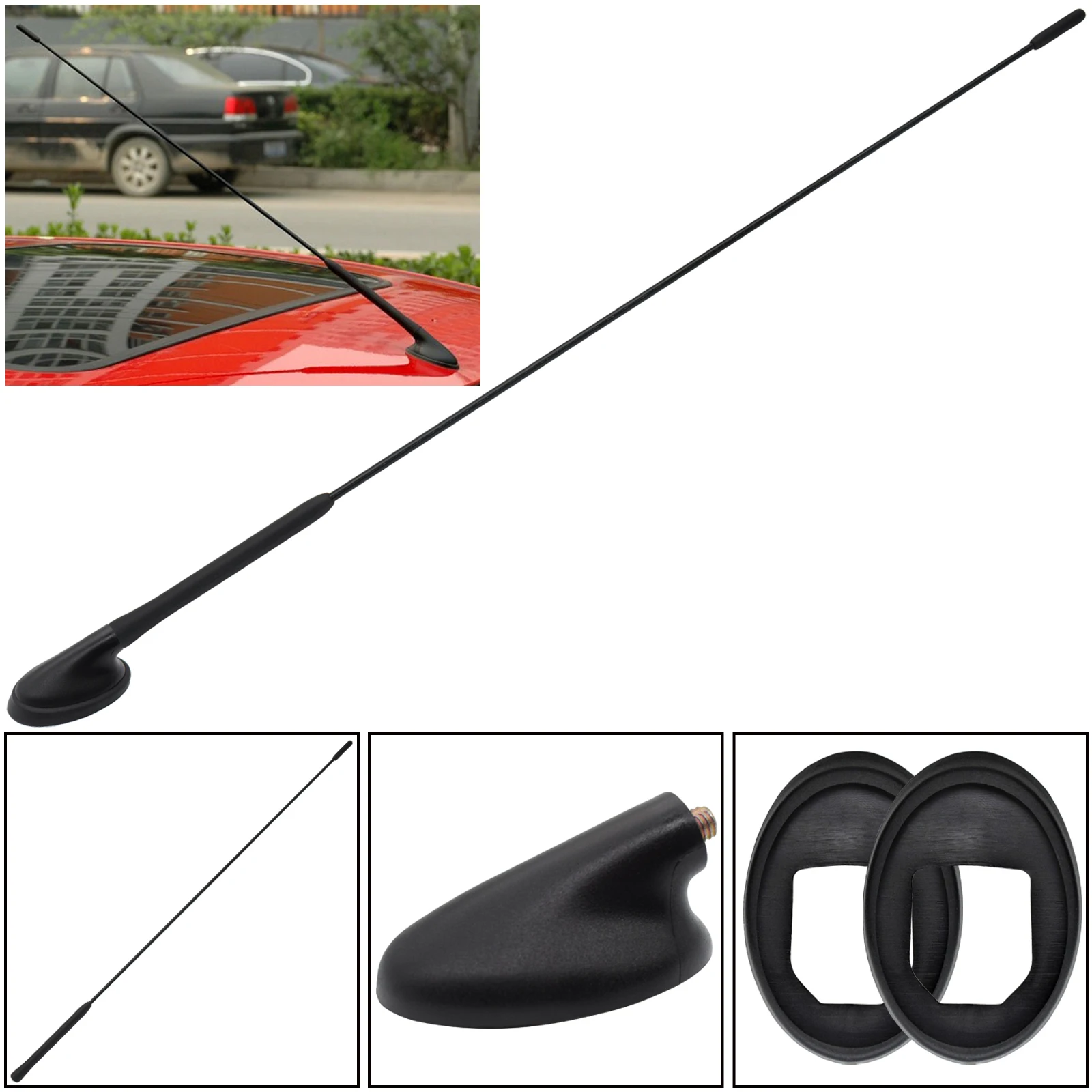 Car Roof Radio Antenna Aerial Base Mast Seal Rod Rubber For Ford Focus MK1 MK2 Fiesta Mercury Cougar Mondeo CONNECT KA C-MAX FM