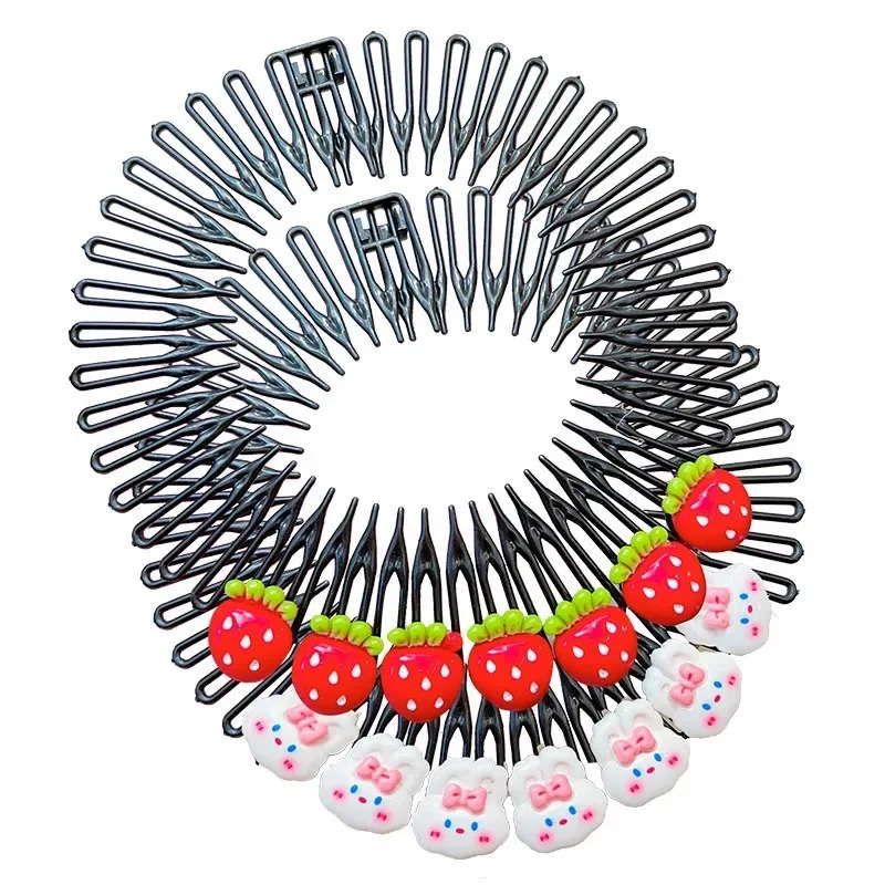 hair shredder Children's  clip back cute headdress Girls extended version of pulling comb insert comb  accessories