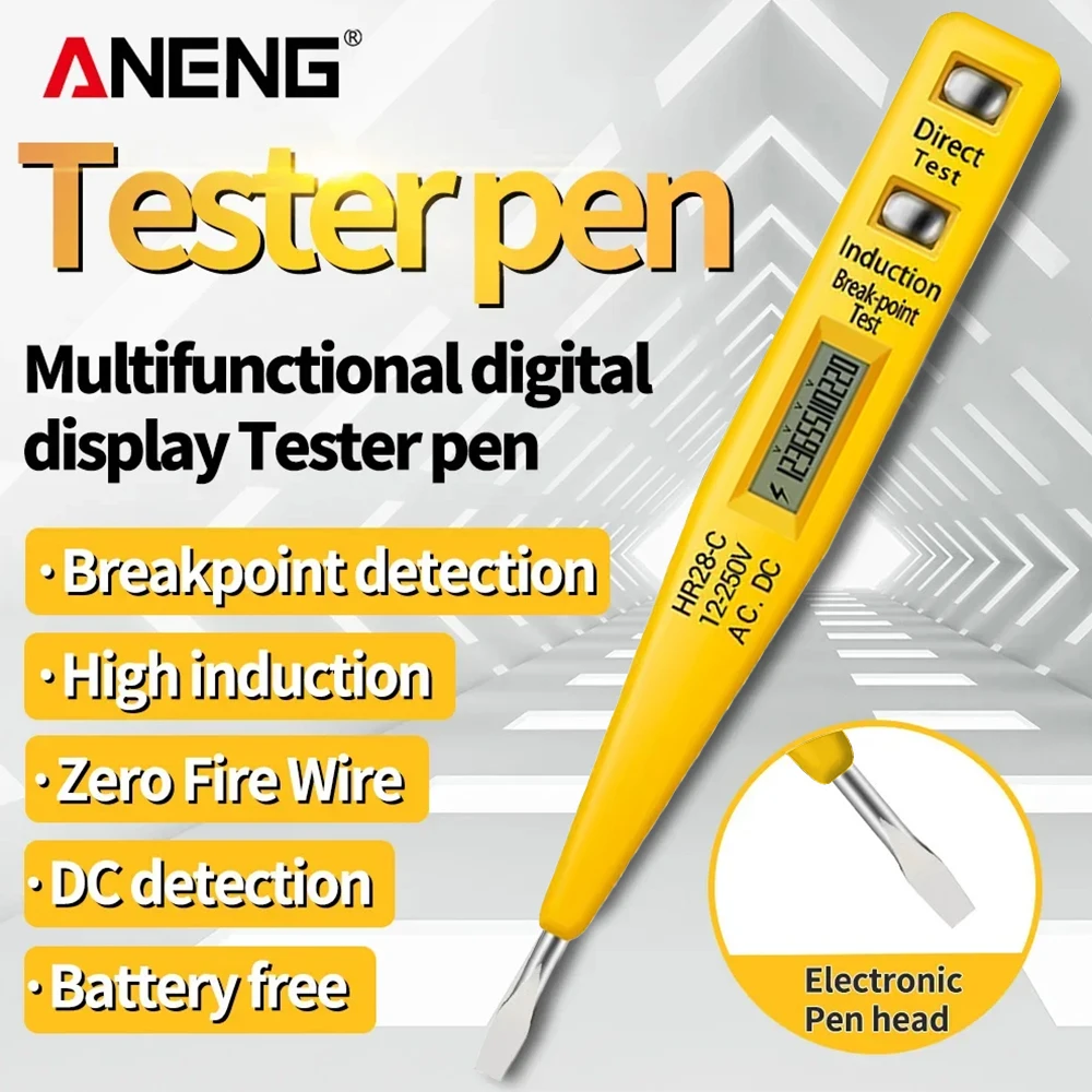  Detection Tester Pen DC Detector ANENG VD500 Breakpoint Zero Fire Line Detection Indicator Inductance Continuity Test Tools ﻿