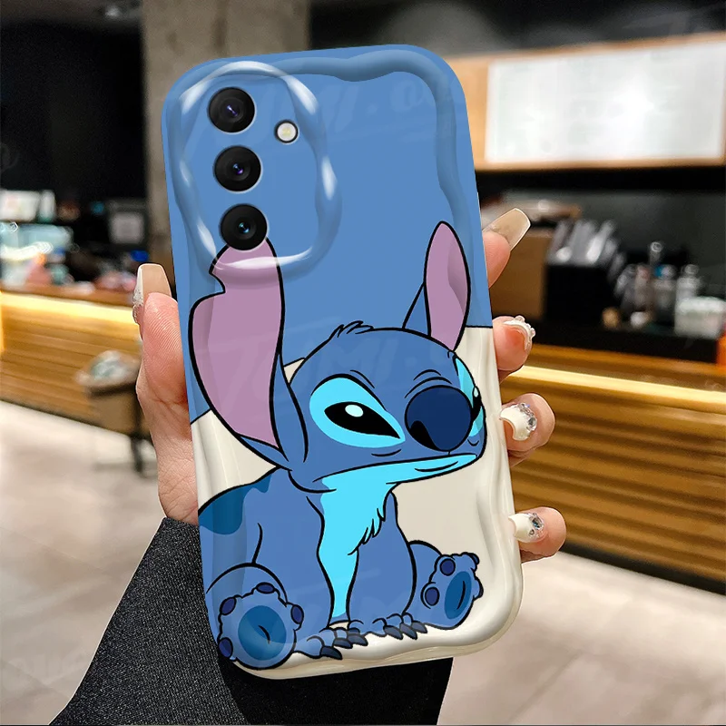 Disney Stitch 3D Wave Soft TPU Case For Samsung Galaxy A54 A34 A24 A14 A13 A53 A33 A73 A23 A52 A52S A32 A22 A12 A51 A71 Cover image 6