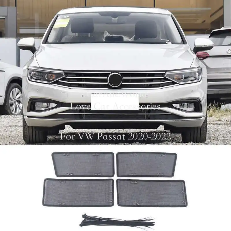 For Volkswagen VW Passat 2017-2023 Center Grille Insert Net Radiator Condenser Protecte Cover Anti Insect Sand Mesh Accessories