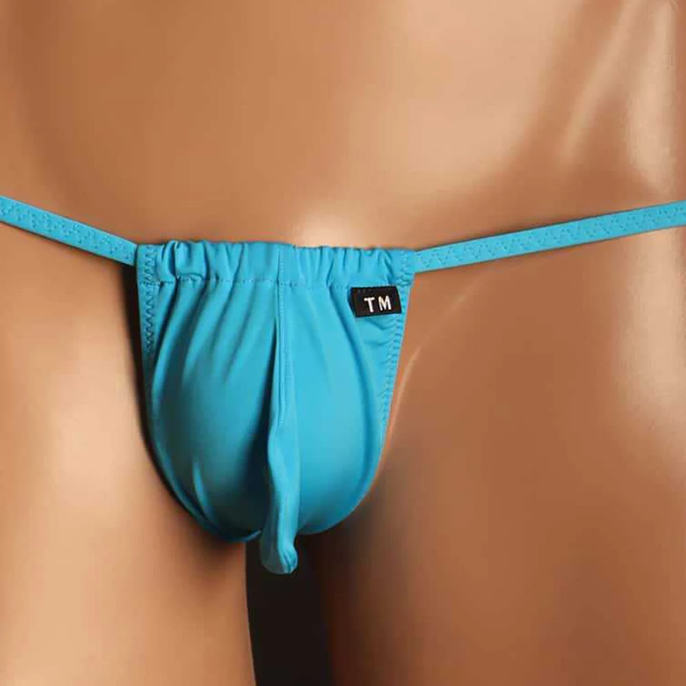 

Sexy Lingerie Mens Ice Silk Gay Sissy Thin Low-Waist Thongs Underwear Male High Waist Panties Bulge Pouch Underpants G-strings
